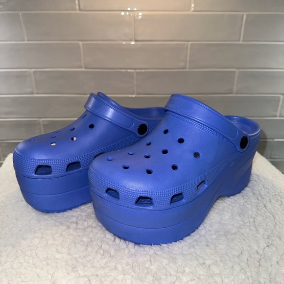Blue Platform Clogs - Picture 3 of 8